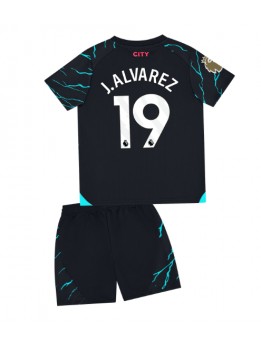 Manchester City Julian Alvarez #19 Replika Tredje Kläder Barn 2023-24 Kortärmad (+ byxor)
